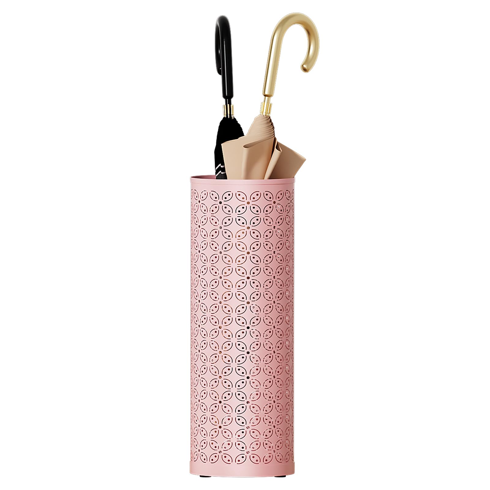 Metal Round Umbrella Stand Rack,Free Standing Umbrella Holder Bin, Canes Walking Sticks Holder for Entryway, Home, Office (Round)