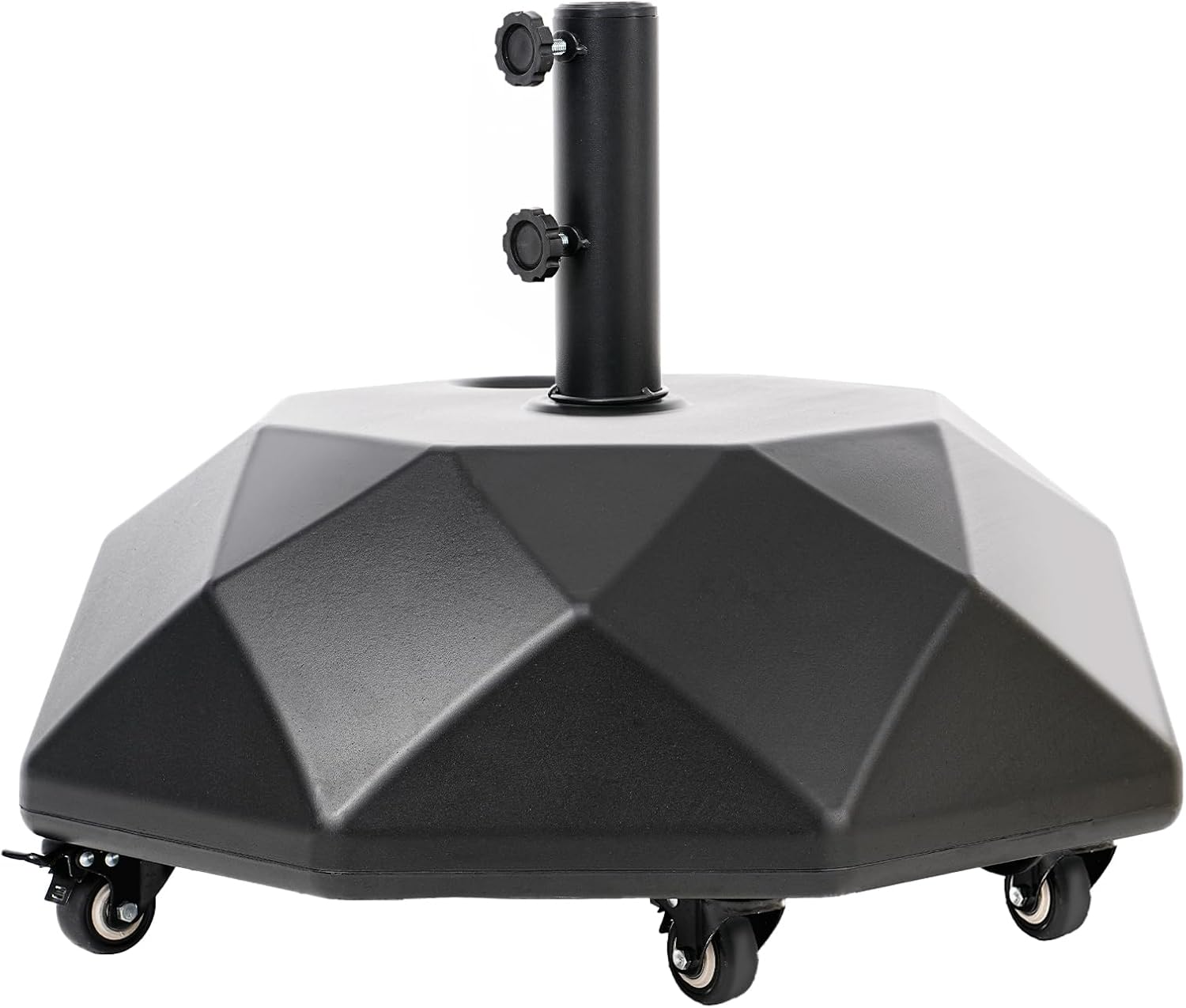 HOMSHADE H16 Patio Umbrella Stand Base with 5 Wheels - 127lbs Heavy Duty Rolling Weights Outdoor Market Umbrella Base, Refillable High-Density HDPE Materia Weights Stand for Outside Patio