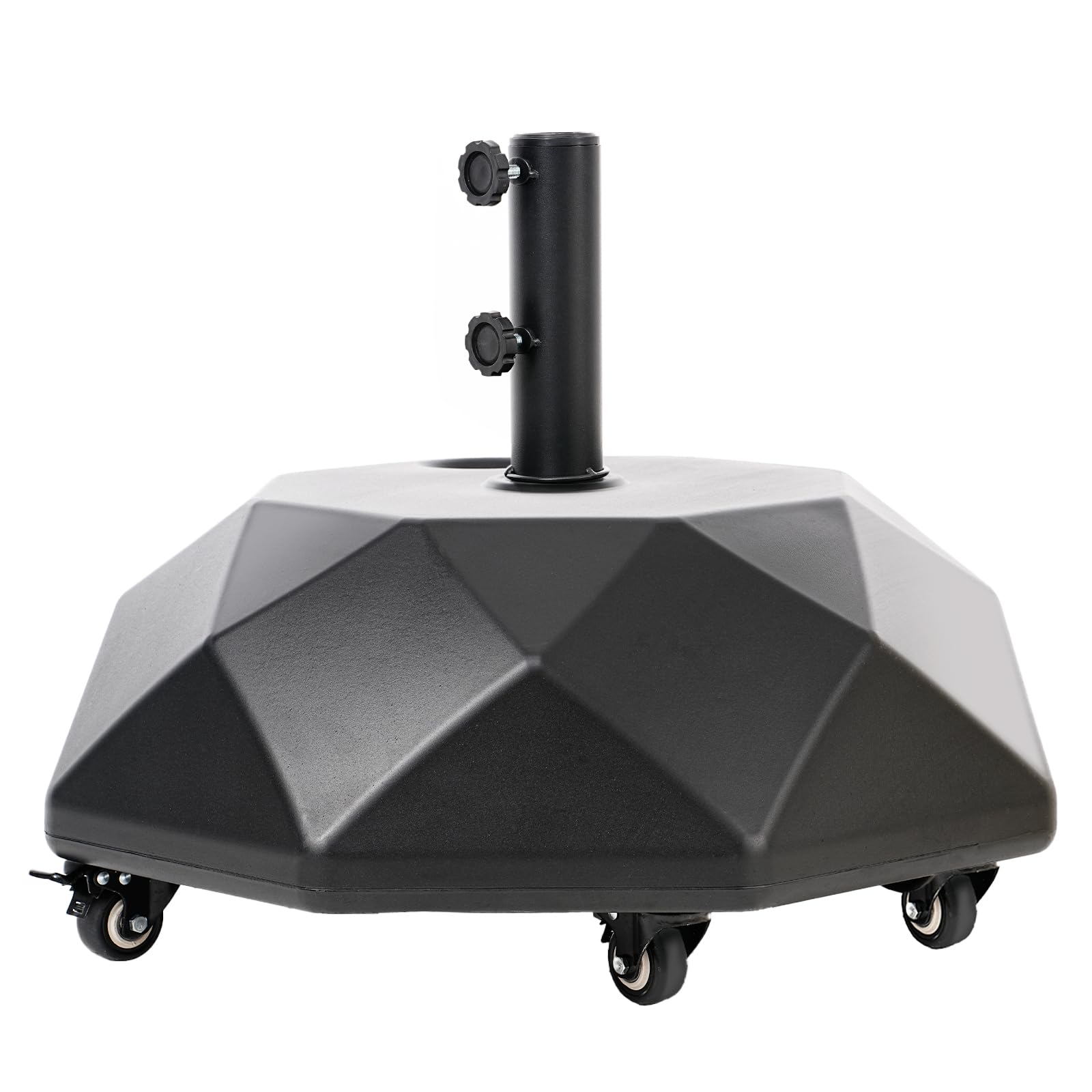 HOMSHADE H16 Patio Umbrella Stand Base with 5 Wheels - 127lbs Heavy Duty Rolling Weights Outdoor Market Umbrella Base, Refillable High-Density HDPE Materia Weights Stand for Outside Patio