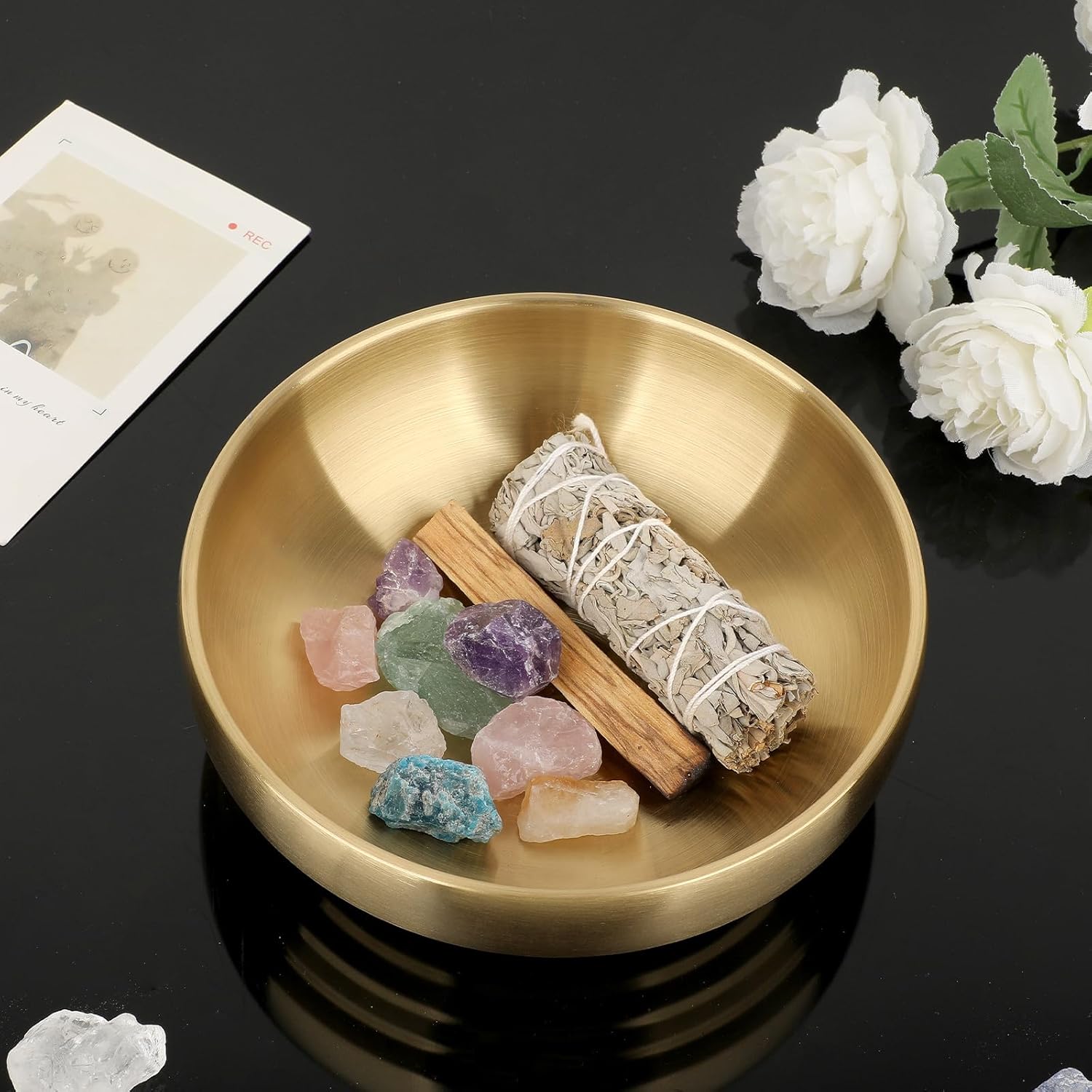 Key Bowl for Entryway Table Decorative Key Dish for Organizing Tabletop Catch All Bowl Gold Fruit Bowls for Kitchen Counter, Coffee Table,7.4 Inches