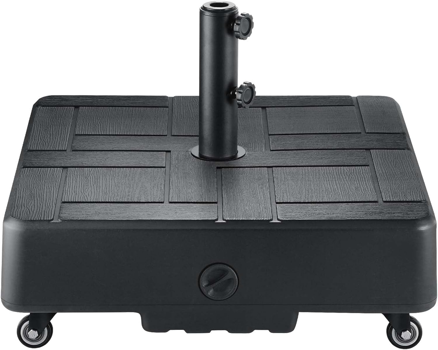 HOMSHADE H16 Patio Umbrella Stand Base with 5 Wheels - 127lbs Heavy Duty Rolling Weights Outdoor Market Umbrella Base, Refillable High-Density HDPE Materia Weights Stand for Outside Patio