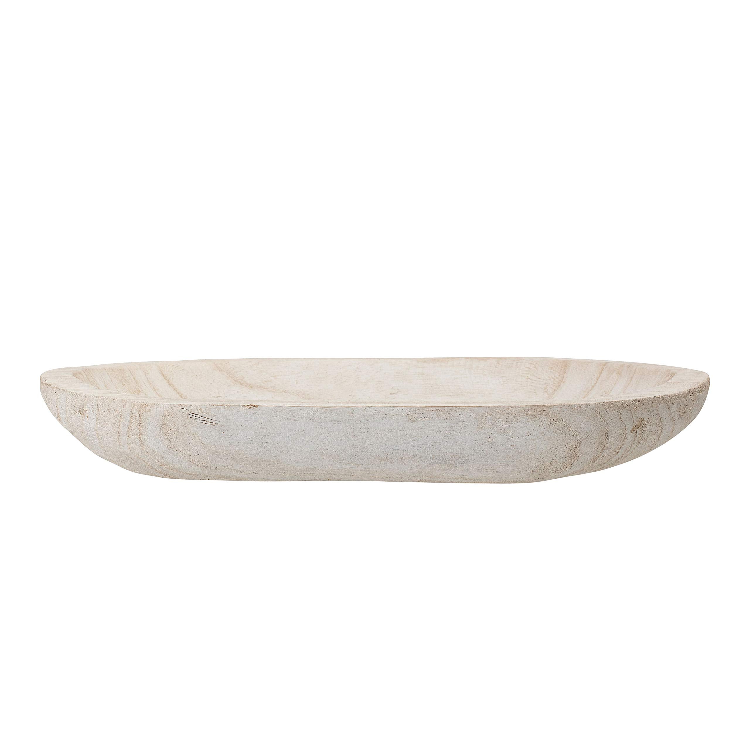 Bloomingville Hand-Carved Paulownia Wood Bowl, Black