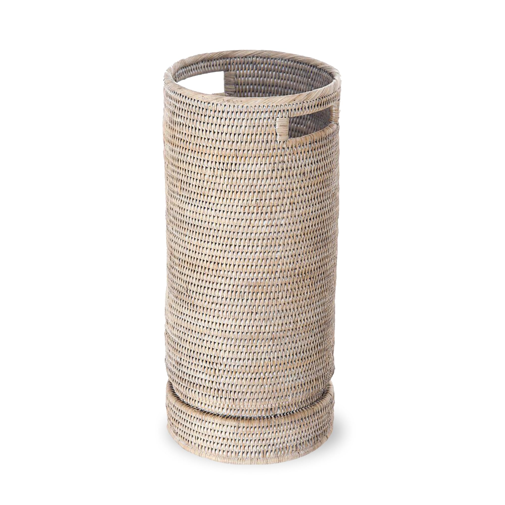 KOUBOO La Jolla Rattan Umbrella Stand, Handmade, Honey Brown, Umbrella Holder, Sturdy, Walking Sticks, Canes, Entryway, Mudroom, Office, Dip Tray, Home Decor