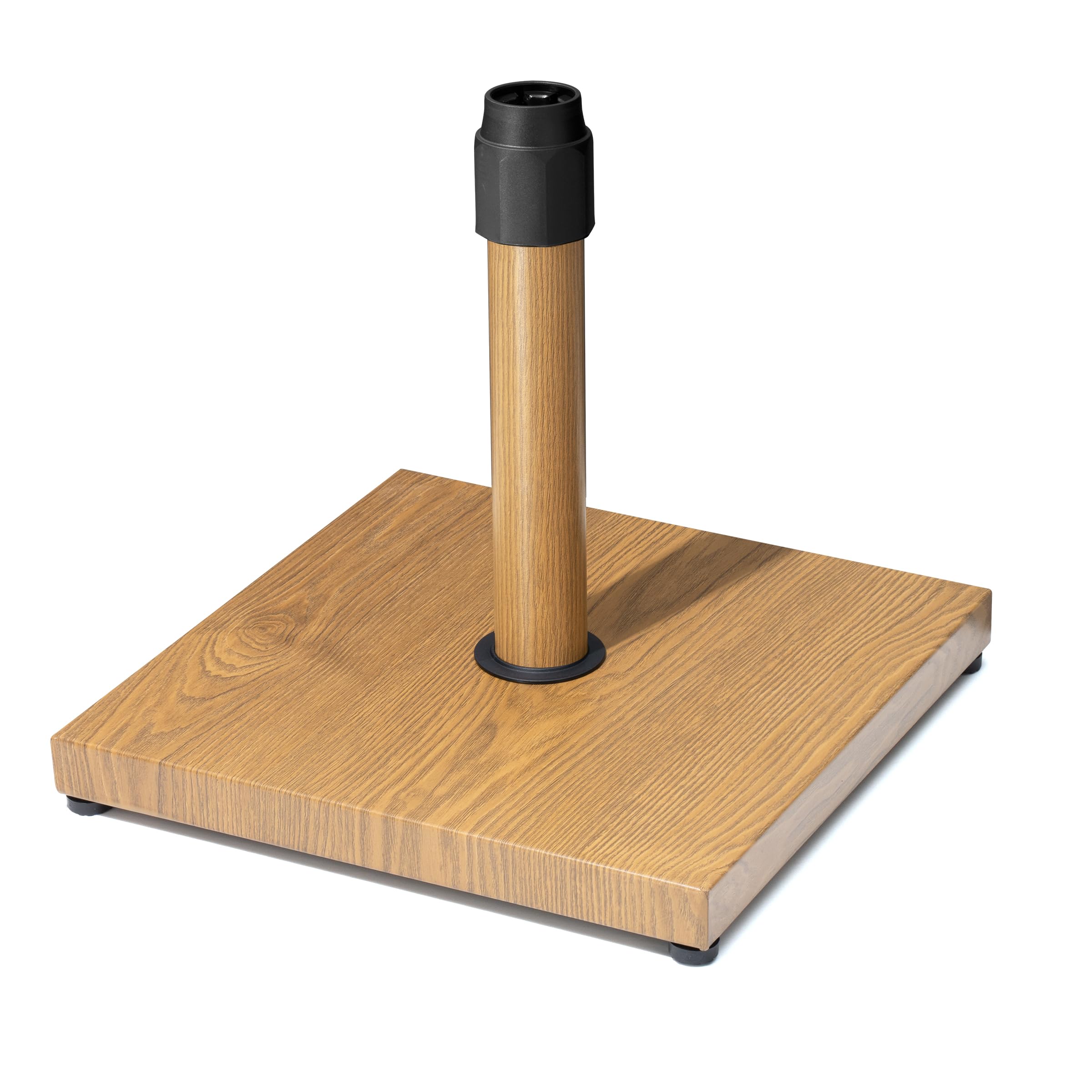 45lbs Patio Umbrella Base, Heavy Duty Fringe Umbrella Stand Pre-Filled Concrete, No Sand/Water Needed, Fits 6-12ft Market Umbrella, Wind-Resistant for Deck, Poolside, Balcony