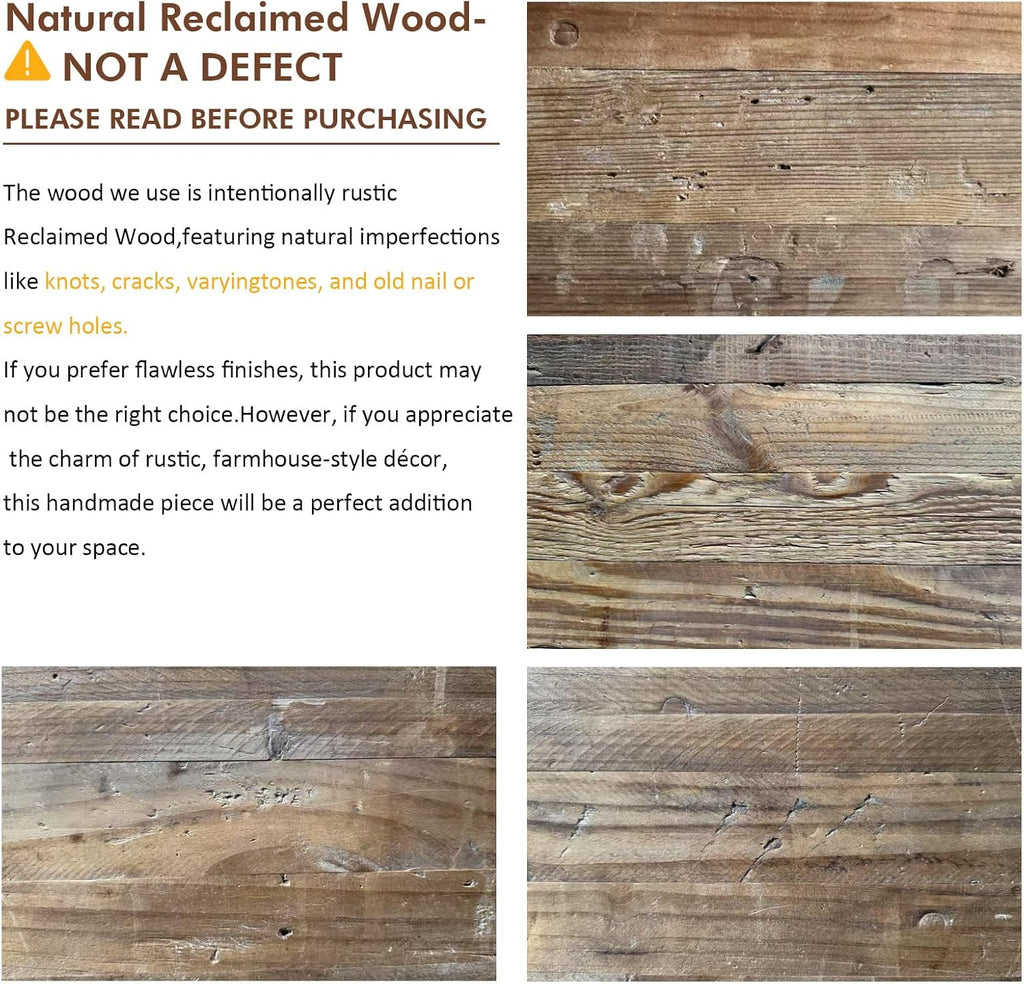HOKYHOKY Reclaimed Solid Wood Bench-55 Inches Farmhouse Entryway Bench with Storage Shelf, Narrow Rustic Bench for Hallway, Kitchen, Bedroom, Dining