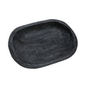 Bloomingville Hand-Carved Paulownia Wood Bowl with Whitewashed Finish