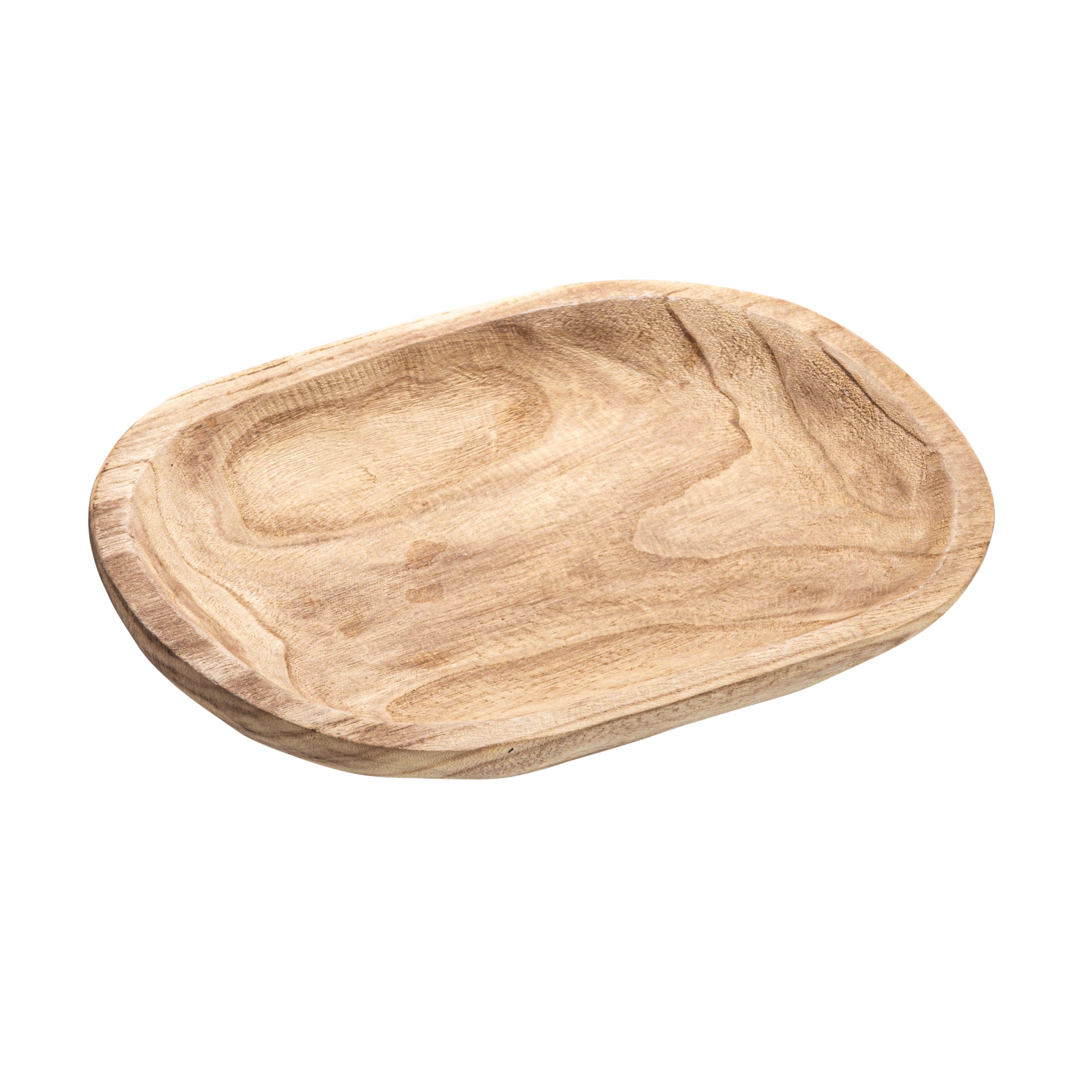 Bloomingville Hand-Carved Paulownia Wood Bowl, Black