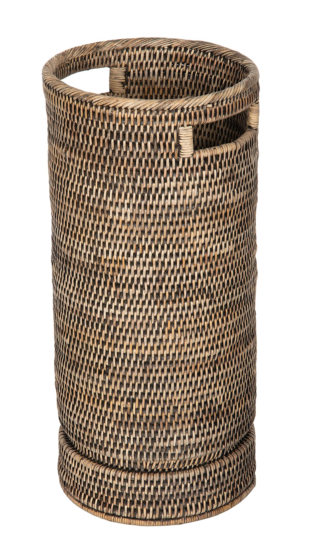 KOUBOO La Jolla Rattan Umbrella Stand, Handmade, Honey Brown, Umbrella Holder, Sturdy, Walking Sticks, Canes, Entryway, Mudroom, Office, Dip Tray, Home Decor