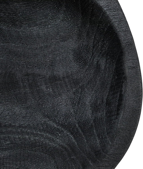 Bloomingville Hand-Carved Paulownia Wood Bowl, Black